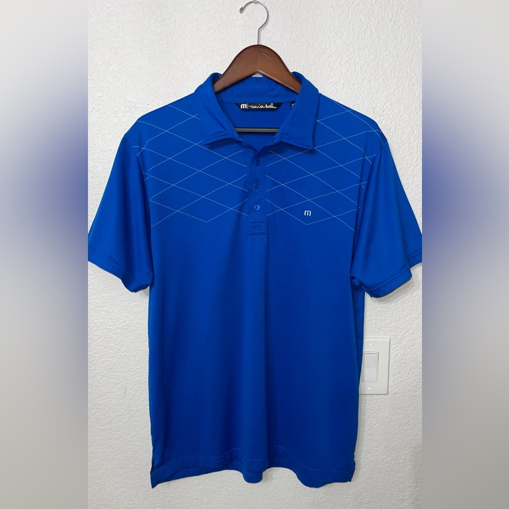 Men’s XL Royal Blue Travis Mathews Collard Golf Shirt